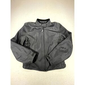 River Road Motorcycle Jacket Womens Medium Black Nylon Mesh Armored Riding Biker